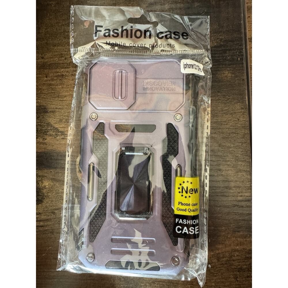 For‎ iPhone 12/12 Pro Magnetic Ring Stand Rugged Purple Phone Case